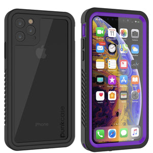 iPhone 12 Pro Waterproof Case, Punkcase [Extreme Series] Armor Cover W/ Built In Screen Protector [Purple]