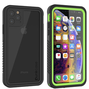 iPhone 12 Pro Waterproof Case, Punkcase [Extreme Series] Armor Cover W/ Built In Screen Protector [Light Green]