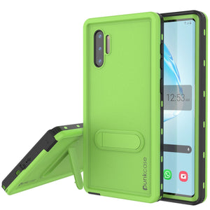 PunkCase Galaxy Note 10 Waterproof Case, [KickStud Series] Armor Cover [Light-Green]