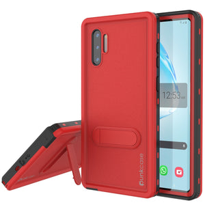 PunkCase Galaxy Note 10 Waterproof Case, [KickStud Series] Armor Cover [Red]