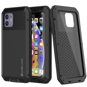 iPhone 11 Metal Case, Heavy Duty Military Grade Armor Cover [shock proof] Full Body Hard [Black]