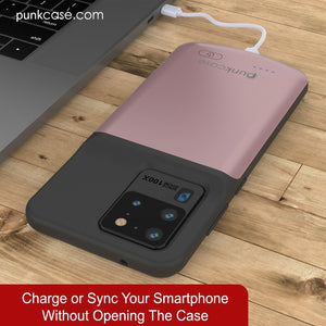 PunkJuice S20 Ultra Battery Case Rose - Fast Charging Power Juice Bank with 6000mAh