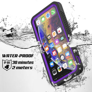 iPhone 12 Pro Waterproof Case, Punkcase [Extreme Series] Armor Cover W/ Built In Screen Protector [Purple]