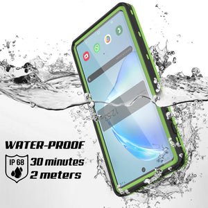 PunkCase Galaxy Note 10+ Plus Waterproof Case, [KickStud Series] Armor Cover [Light-Green]