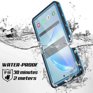 PunkCase Galaxy Note 10+ Plus Waterproof Case, [KickStud Series] Armor Cover [Light-Blue]