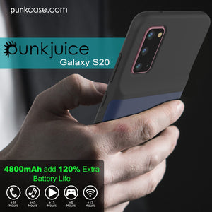 PunkJuice S20 Battery Case All Blue - Fast Charging Power Juice Bank with 4800mAh