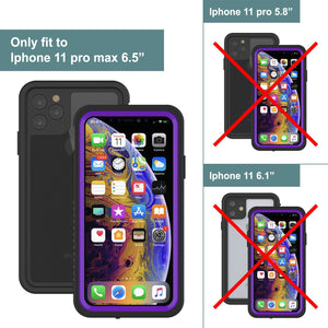 iPhone 12 Pro Waterproof Case, Punkcase [Extreme Series] Armor Cover W/ Built In Screen Protector [Purple]