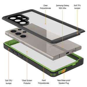 Galaxy S24 Ultra Water/ Shockproof [Extreme Series] Screen Protector Case [Light Green]