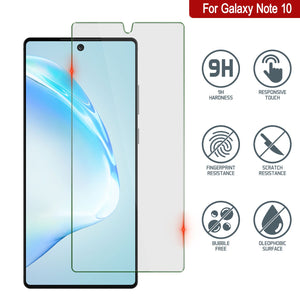 Galaxy Note 10 Black Punkcase Glass SHIELD Tempered Glass Screen Protector 0.33mm Thick 9H Glass