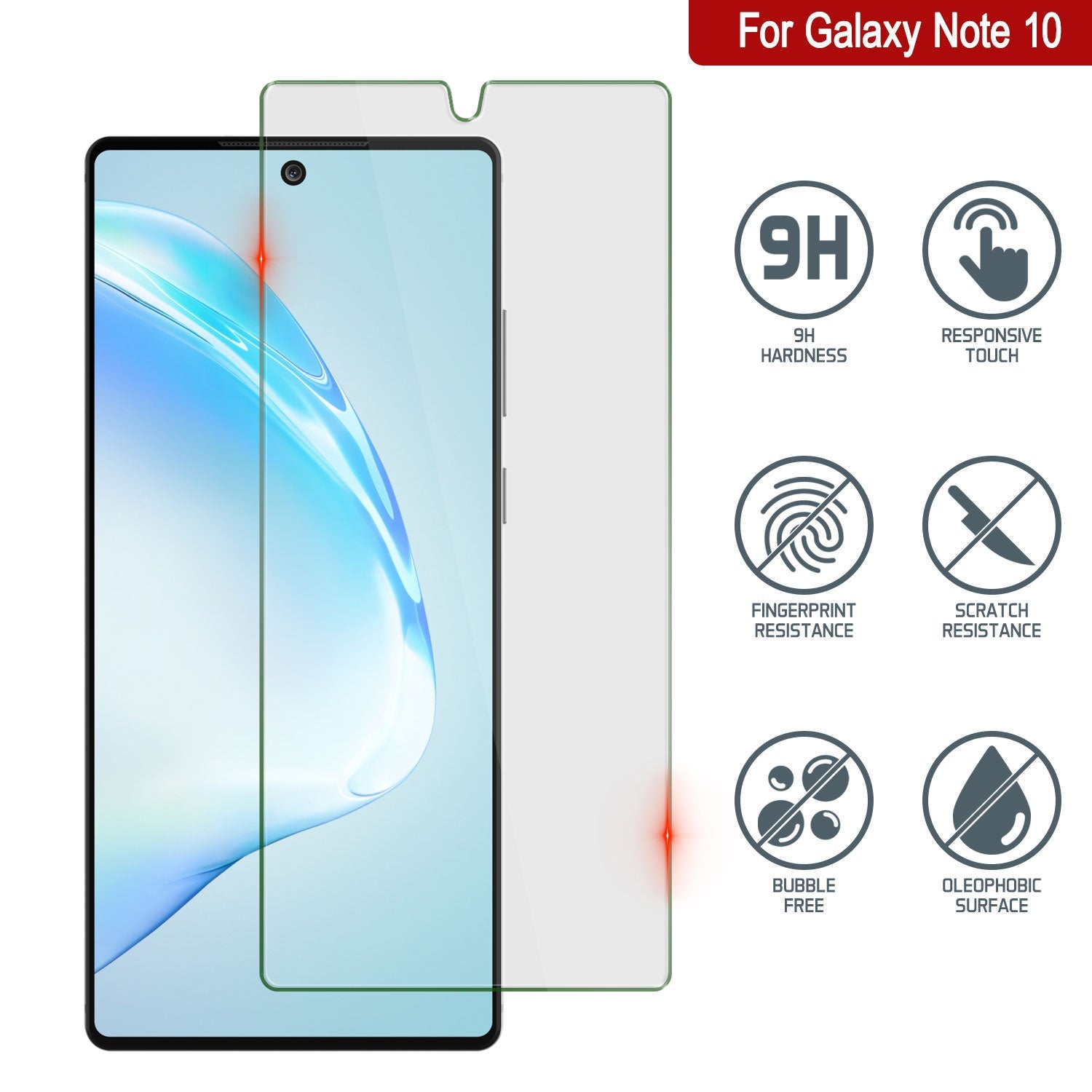 Galaxy note 10 Clear Punkcase Glass SHIELD Tempered Glass Screen Protector 0.33mm Thick 9H Glass