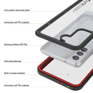 Galaxy S22+ Plus Water/ Shock/ Snowproof [Extreme Series] Slim Screen Protector Case [Red]