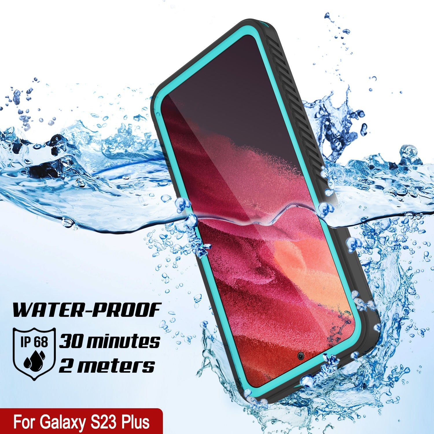 Galaxy S23+ Plus Water/ Shock/ Snowproof [Extreme Series]  Screen Protector Case [Teal]