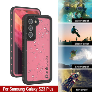 Galaxy S23+ Plus Waterproof Case PunkCase StudStar Pink Thin 6.6ft Underwater IP68 Shock/Snow Proof