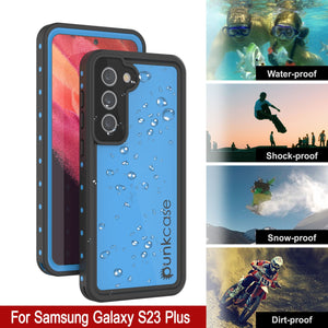 Galaxy S23+ Plus Waterproof Case PunkCase StudStar Light Blue Thin 6.6ft Underwater IP68 ShockProof