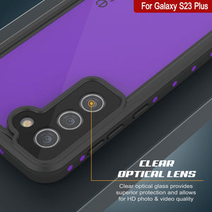 Galaxy S23+ Plus Waterproof Case PunkCase StudStar Purple Thin 6.6ft Underwater IP68 Shock/Snow Proof