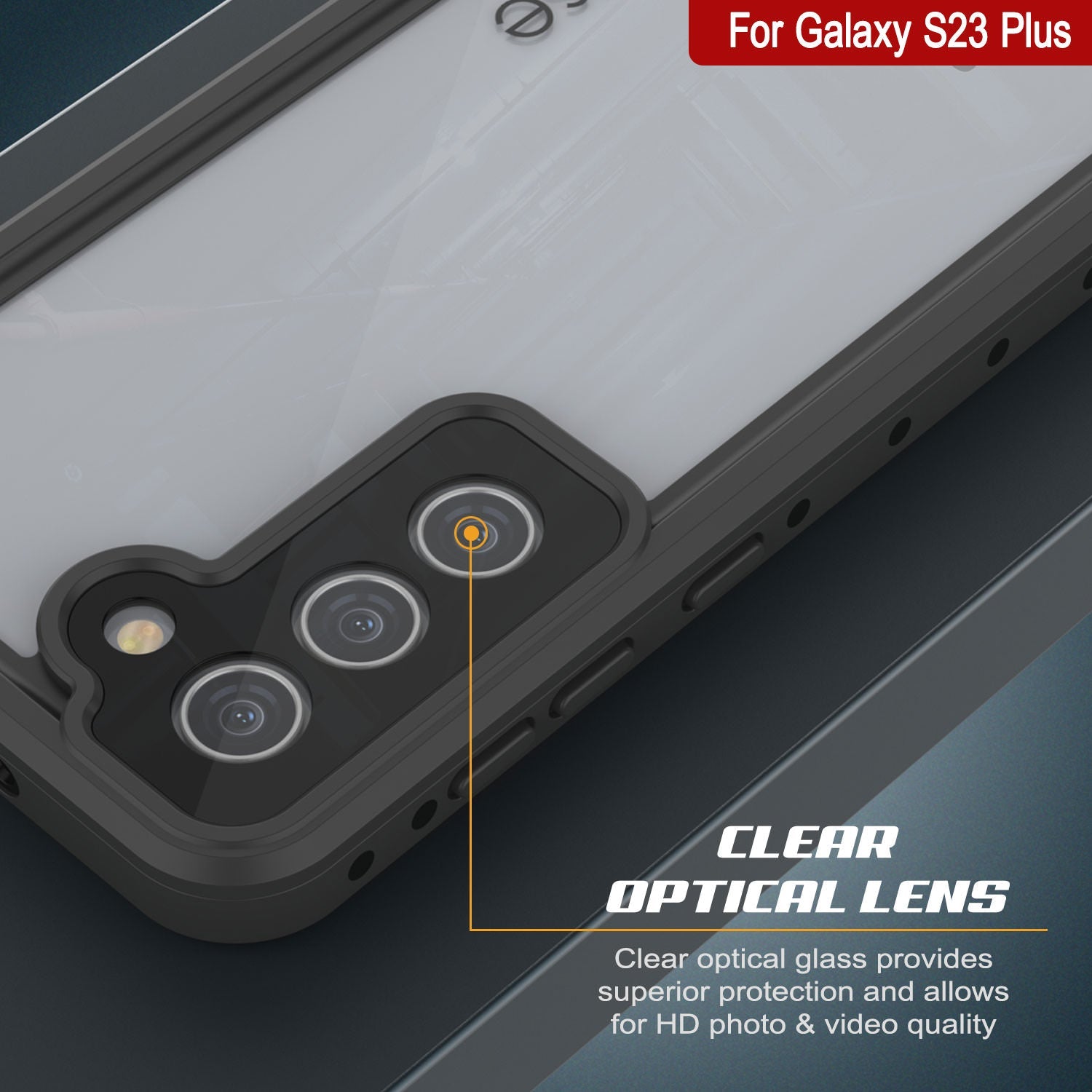 Galaxy S23+ Plus Waterproof Case PunkCase StudStar Clear Thin 6.6ft Underwater IP68 Shock/Snow Proof