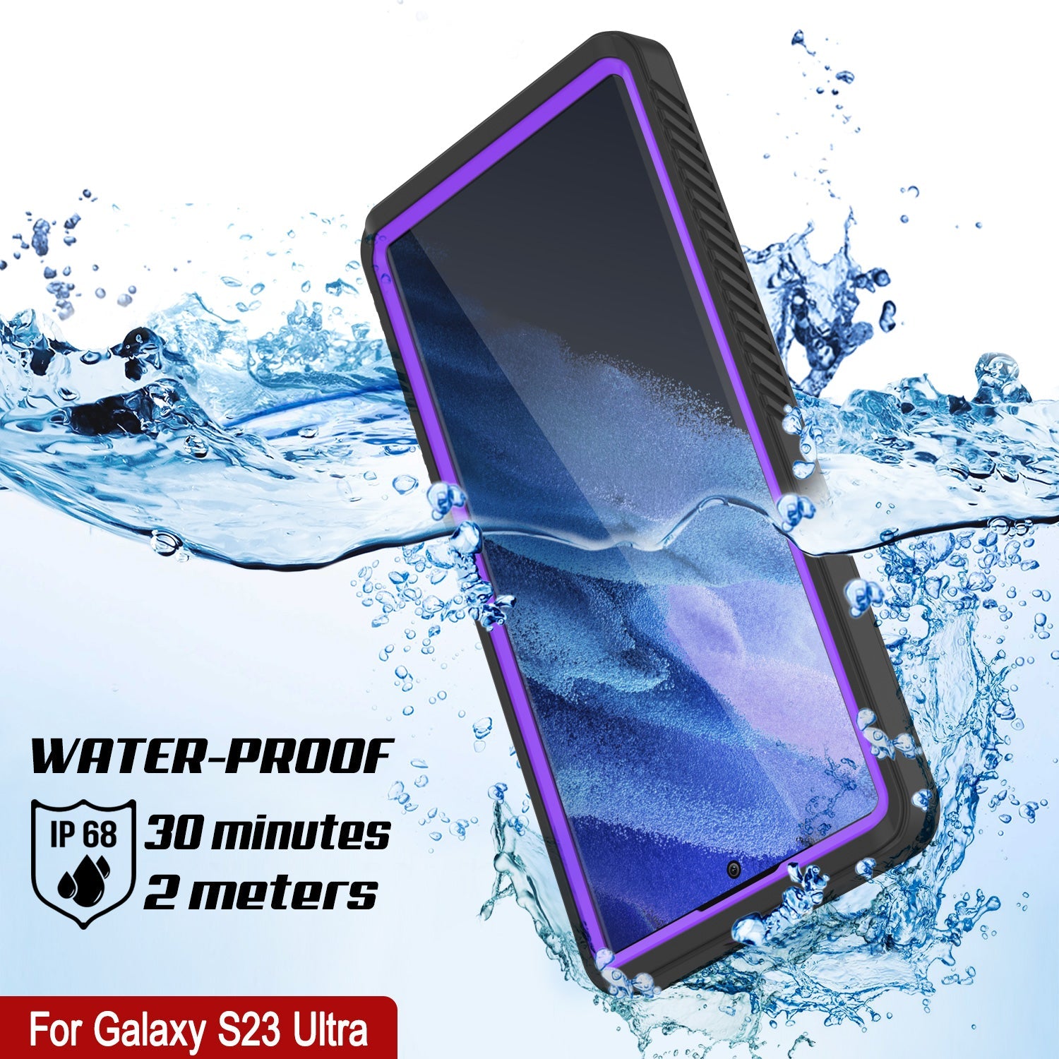 Galaxy S23 Ultra Water/ Shockproof [Extreme Series] Slim Screen Protector Case [Purple]