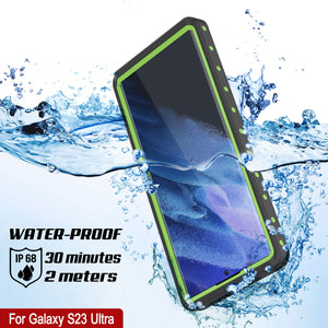 Galaxy S23 Ultra Waterproof Case PunkCase StudStar Light Green Thin 6.6ft Underwater IP68 ShockProof