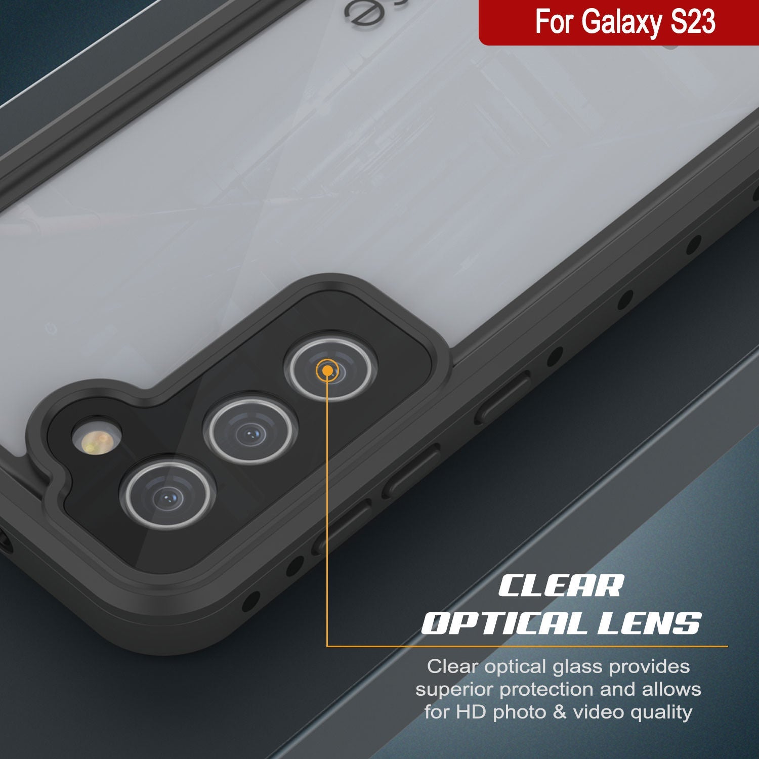 Galaxy S23 Waterproof Case PunkCase StudStar Clear Thin 6.6ft Underwater IP68 Shock/Snow Proof