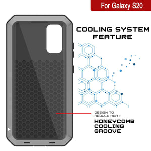 Galaxy S21 Metal Case, Heavy Duty Military Grade Rugged Armor Cover [Silver]