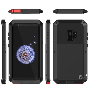 Galaxy S9 Metal Case, Heavy Duty Military Grade Rugged Armor Cover [Black]