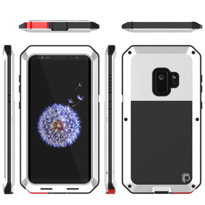 Galaxy S9 Metal Case, Heavy Duty Military Grade Rugged Armor Cover [White]