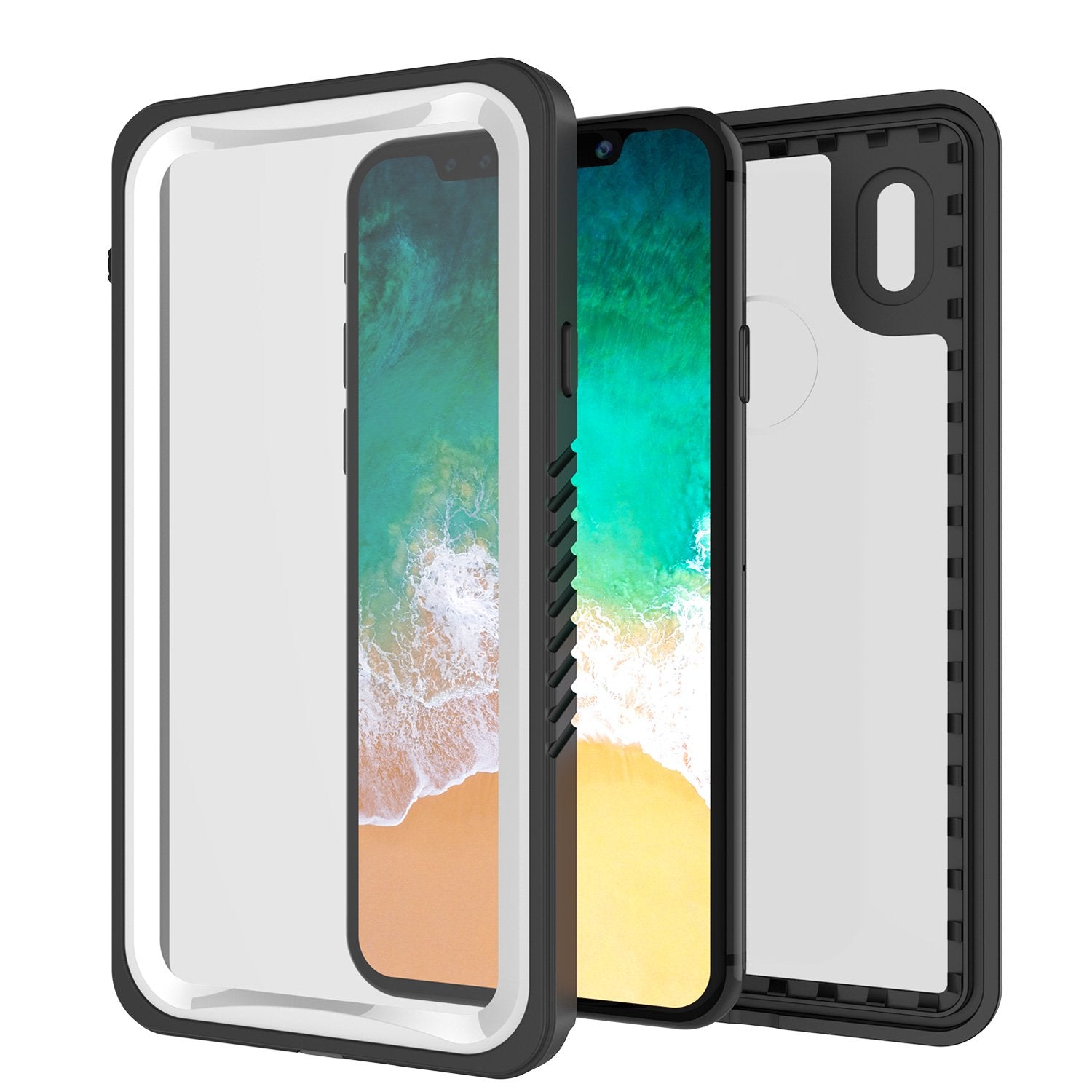 iPhone X Case, Punkcase Extreme Series | Slim Fit | IP68 Certified | Shockproof | Snowproof | Dirtproof  Armor Cover [White]