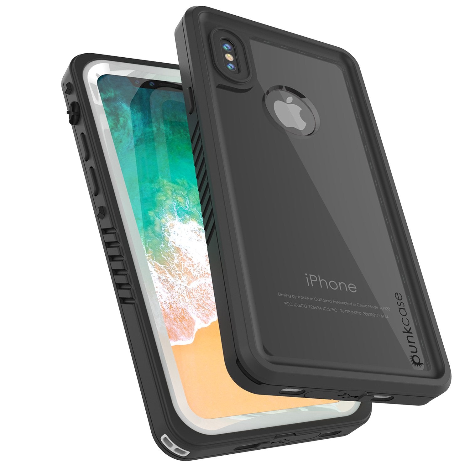 iPhone X Case, Punkcase Extreme Series | Slim Fit | IP68 Certified | Shockproof | Snowproof | Dirtproof  Armor Cover [White]