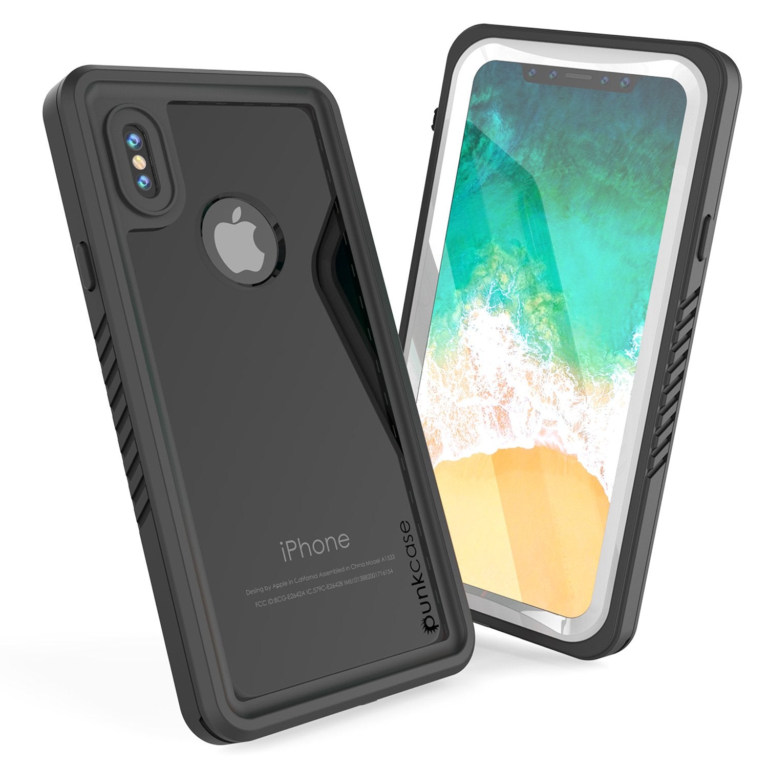 iPhone X Case, Punkcase Extreme Series | Slim Fit | IP68 Certified | Shockproof | Snowproof | Dirtproof  Armor Cover [White]