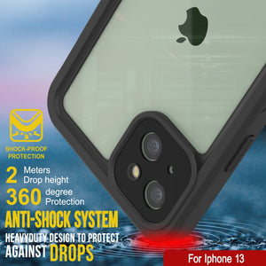 iPhone 13  Waterproof Case, Punkcase [Extreme Series] Armor Cover W/ Built In Screen Protector [Red]