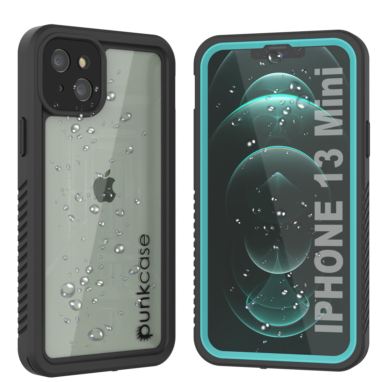 iPhone 13 Mini  Waterproof Case, Punkcase [Extreme Series] Armor Cover W/ Built In Screen Protector [Teal]