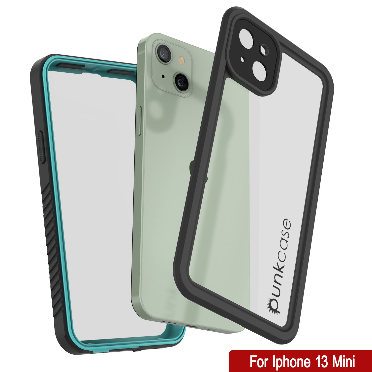 iPhone 13 Mini  Waterproof Case, Punkcase [Extreme Series] Armor Cover W/ Built In Screen Protector [Teal]