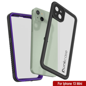 iPhone 13 Mini  Waterproof Case, Punkcase [Extreme Series] Armor Cover W/ Built In Screen Protector [Purple]