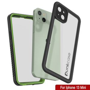 iPhone 13 Mini  Waterproof Case, Punkcase [Extreme Series] Armor Cover W/ Built In Screen Protector [Light Green]