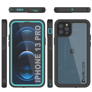 iPhone 13 Pro  Waterproof Case, Punkcase [Extreme Series] Armor Cover W/ Built In Screen Protector [Teal]