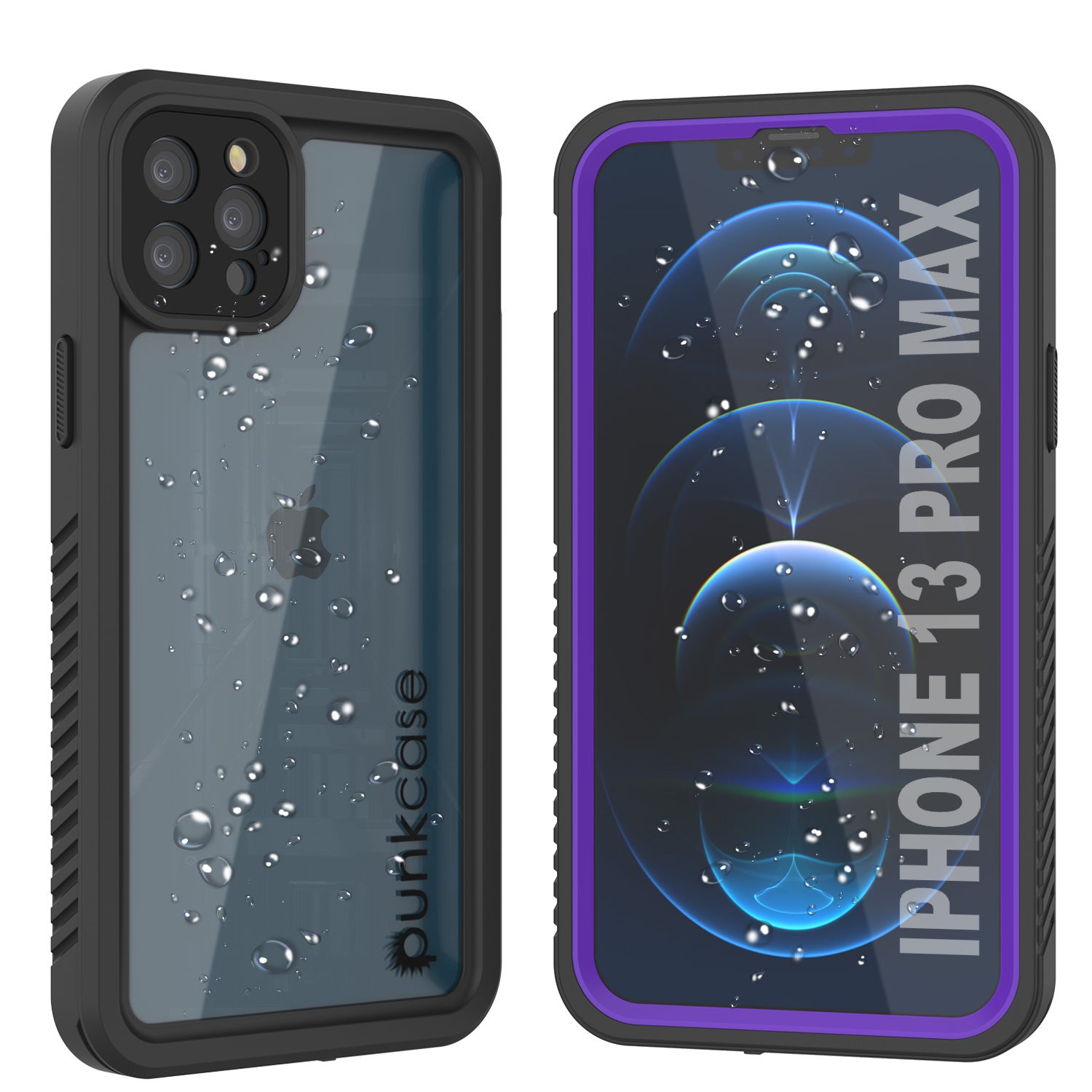 iPhone 13 Pro Max  Waterproof Case, Punkcase [Extreme Series] Armor Cover W/ Built In Screen Protector [Purple]