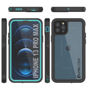 iPhone 13 Pro Max  Waterproof Case, Punkcase [Extreme Series] Armor Cover W/ Built In Screen Protector [Teal]