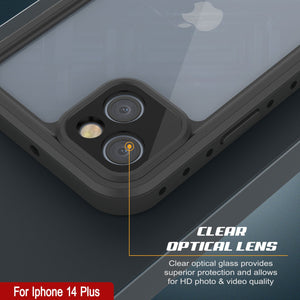 iPhone 14 Plus Waterproof IP68 Case, Punkcase [Clear] [StudStar Series] [Slim Fit] [Dirtproof]