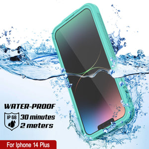 Punkcase iPhone 14 Plus Waterproof Case [Aqua Series] Armor Cover [Blue]