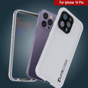 Punkcase iPhone 14 Pro Waterproof Case [Aqua Series] Armor Cover [White]