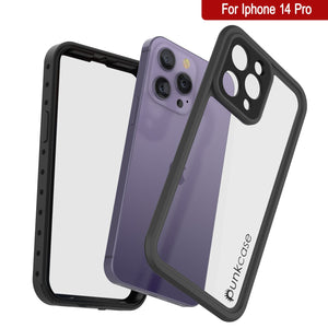 iPhone 14 Pro Waterproof IP68 Case, Punkcase [Clear] [StudStar Series] [Slim Fit] [Dirtproof]