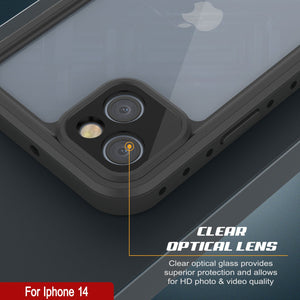 iPhone 14 Waterproof IP68 Case, Punkcase [Clear] [StudStar Series] [Slim Fit] [Dirtproof]