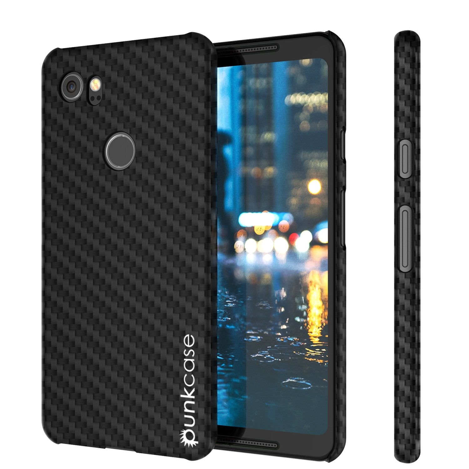 Google Pixel 2 XL  CarbonShield Heavy Duty & Ultra Thin 2 Piece PU Leather Cover