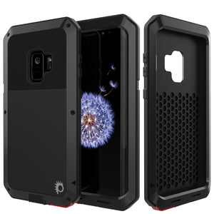 Galaxy S9 Metal Case, Heavy Duty Military Grade Rugged Armor Cover [Black]