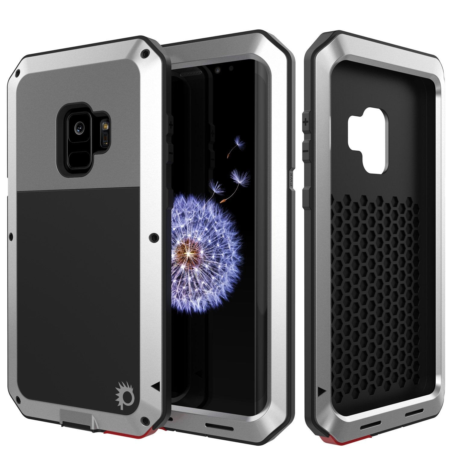 Galaxy S9 Metal Case, Heavy Duty Military Grade Rugged Armor Cover [Silver]