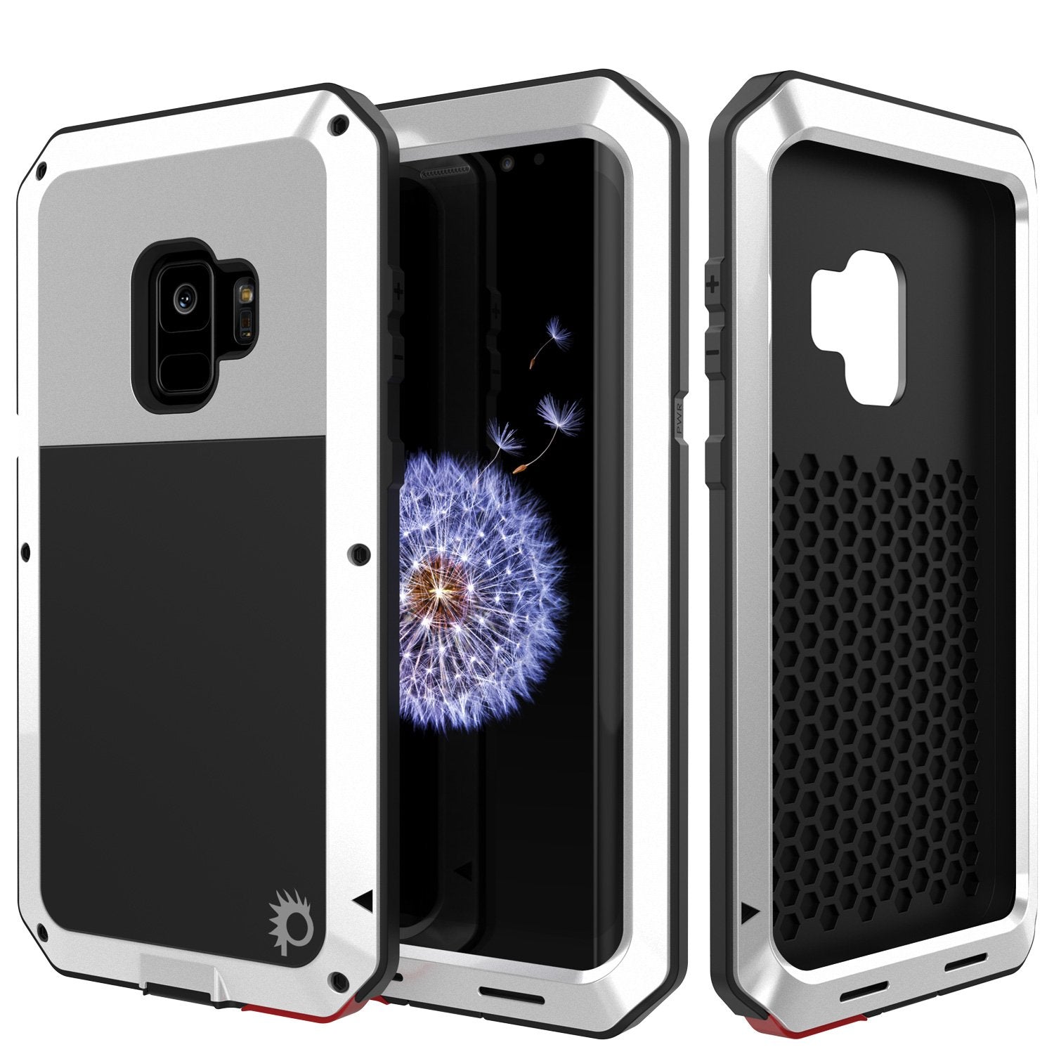 Galaxy S9 Metal Case, Heavy Duty Military Grade Rugged Armor Cover [White]