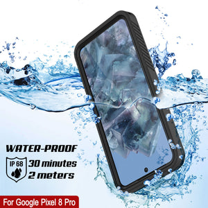 Google Pixel 8 Pro Waterproof Case, Punkcase [Extreme Series] Armor Cover W/ Built In Screen Protector [Black]