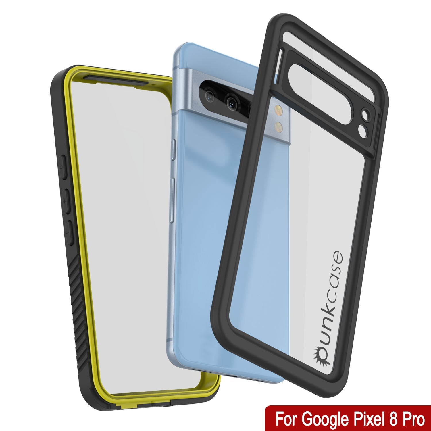 Google Pixel 8 Pro Waterproof Case, Punkcase [Extreme Series] Armor Cover W/ Built In Screen Protector [Yellow]