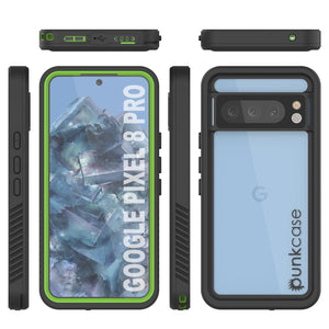 Google Pixel 8 Pro Waterproof Case, Punkcase [Extreme Series] Armor Cover W/ Built In Screen Protector [Light Green]