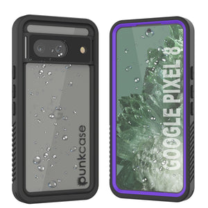 Google Pixel 8  Waterproof Case, Punkcase [Extreme Series] Armor Cover W/ Built In Screen Protector [Purple]